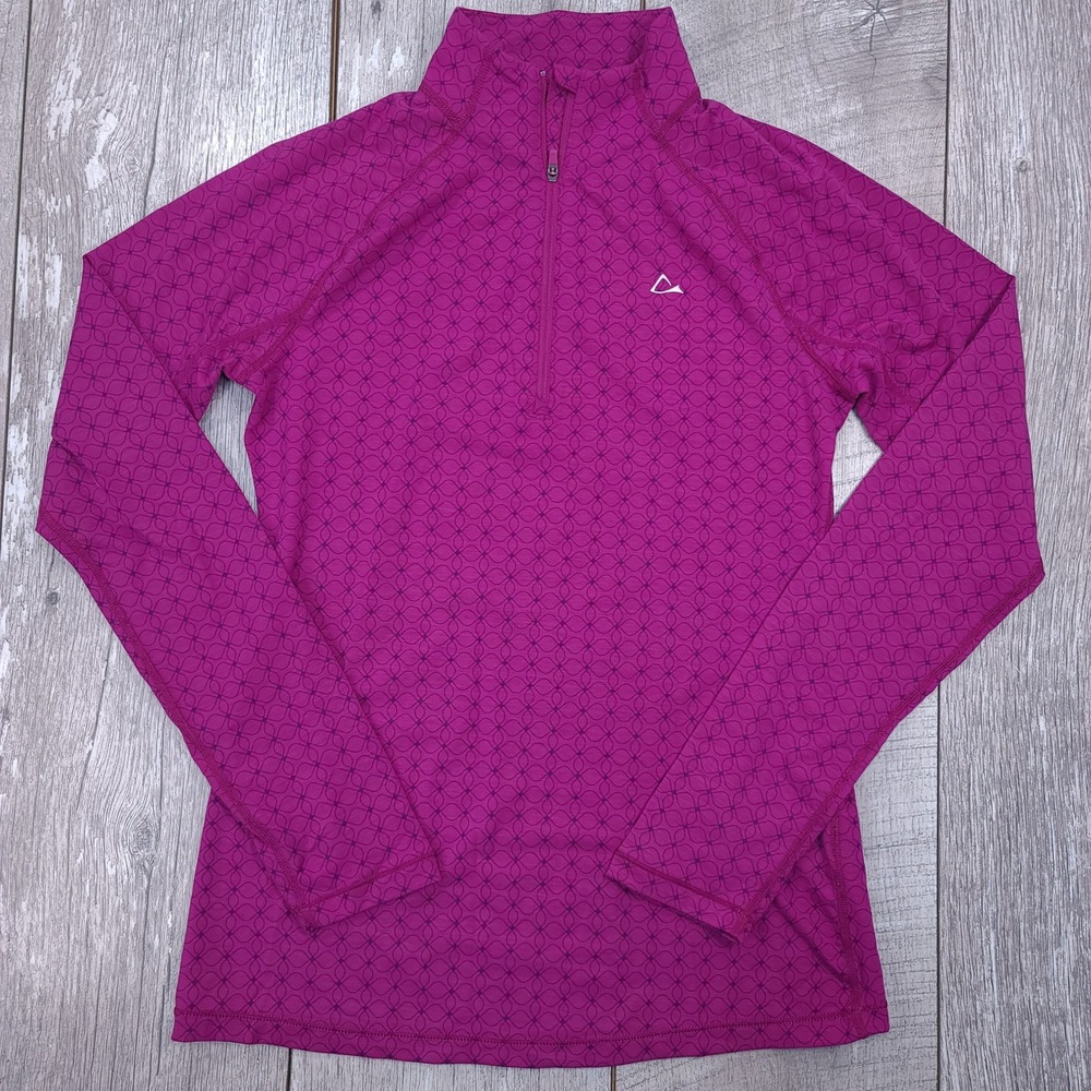 Paradox 1/4 Zip Women Small Magenta Merino Blend Drirelease Base Layer Top